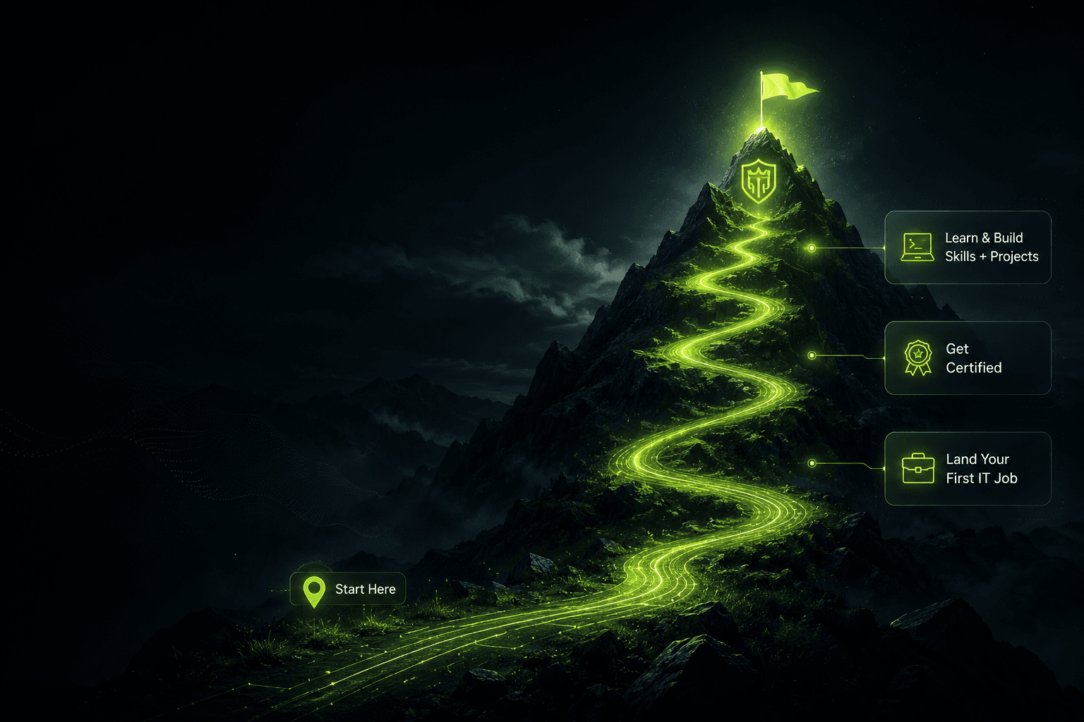 Packet Lord IT Roadmap mountain journey scene